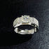 Hallmarked Men's Premium Silver Ring With Classic Diamond