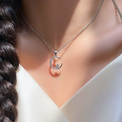 Hallmark Silver Sterling Moon Pendant