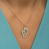 Hallmark Silver Mother With Baby Footprint Pendant