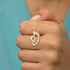 Hallmark Silver Mother With Baby Footprint Gold Plated Pendant