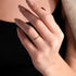 Hallmark Silver Twist Minimal Gold Plated Ring