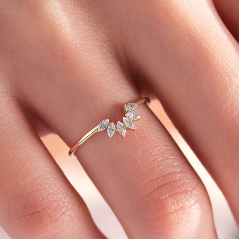 Hallmark Silver Elegance Minimal Gold Plated Ring
