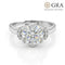 Moissanite 2 Carat Diamond Classic 925 Pure Silver Engagement Ring for women - Free Size