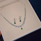 Hallmark Silver Green Ad Elegant & Fashionable Evening Party Wedding Jewelry Set