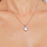 Hallmarked Silver Oval PEARL Pendant With Chain