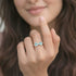 Hallmark Silver Blue Heart Bow Ring