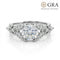 Moissanite 1 Carat Diamond White Crown 925 Pure Silver Engagement Ring for women- Free Size