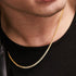 Hallmark Silver Minimal Gold Plated Men Curb Chain