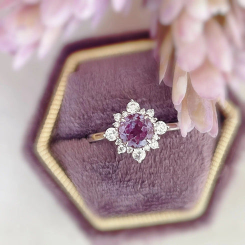 Hallmark Silver Desert Blossom Alexandrite Ring