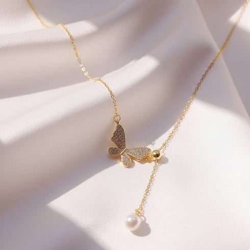 Hallmark Silver Gold Plated Butterfly Pendant