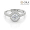 0.75 Carat Moissanite Diamond Round Rays Silver Ring for women - Free Size