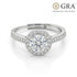 0.75 Carat Moissanite Diamond Round Rays Silver Ring for women - Free Size