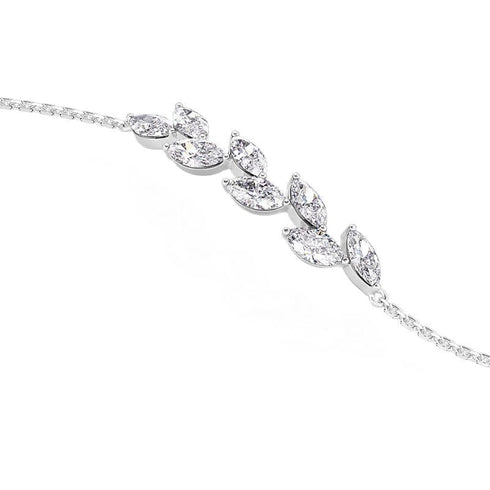 Hallmark Silver Minimal Leaf Bracelet