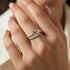 Zarkan Pair Heart Love Silver Zircon Ring