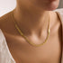 Hallmark Silver Gold Plated Gourmet Chain Minimalist Triangle Motif Necklace