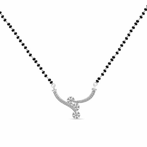 Zarkan 925 Silver Blossom Mangalsutra