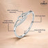 Zarkan Pair Heart Love Silver Zircon Ring
