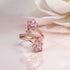 Hallmark Silver Rose Gold Flower Love Ring