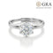 Moissanite Diamond Solitaire .8 Carat Premium 925 Silver Ring for women- Free Size