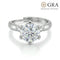 2 Carat Moissanite Diamond Solitaire Royal Love Silver Ring For Women - Free Size