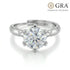 2 Carat Moissanite Diamond Solitaire Royal Love Silver Ring For Women - Free Size