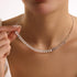Hallmark Silver Rhodium Plated Minimalist Authentic Sequined Necklace