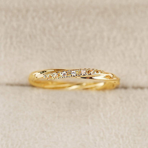 Hallmark Silver Cubic Zirconia Twist Ring