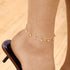 Hallmark Silver Gold Plated Round Drop Ad Pair Anklet