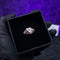 Hallmark Silver Rose Gold Royal Dimond Cut Heart Propose Ring