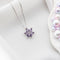 Hallmark Silver Sterling Purple Lotus Flower Necklace