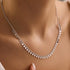 Hallmark Silver Rhodium Plated Minimalist Authentic Sequined Necklace