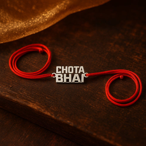 Zarkan Chota Bhai Silver Rakhi With Roli Chawal