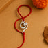Zarkan Precious Silver OM Rakhi With Roli Chawal
