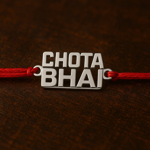 Zarkan Chota Bhai Silver Rakhi With Roli Chawal