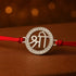 Zarkan Precious Silver Shree Rakhi With Roli Chawal