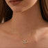 Hallmarked Silver Interlocking Circle Gold Plated Pendant for Women