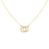 Hallmarked Silver Interlocking Circle Gold Plated Pendant for Women