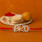 Zarkan Funky BRO Pure Silver Rakhi With Roli Chawal