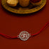 Zarkan Precious Silver OM Rakhi For Brother With Roli Chawal