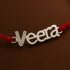 Zarkan VEERA Precious Silver Rakhi For Brother With Roli Chawal