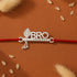 Zarkan Precious Silver Krishna Bansuri Rakhi For BRO With Roli Chawal