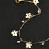 Hallmark Silver Elegant Small Floral Pendant Tassel Gold Plated Anklet For Women