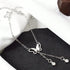 Hallmark Silver Minimalist Adjustable Length Butterfly Anklet