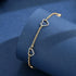Hallmark Silver Floral Link Heart Gold Plated Anklet For Women
