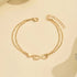 Hallmark Silver Minimalist Infinity Love Gold Plated Anklet For Women