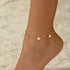 Hallmark Silver Elegant Small Floral Pendant Tassel Gold Plated Anklet For Women