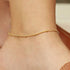 Hallmark Silver Dainty Classic Chain Gold Plated Anklets For Women