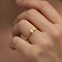 Hallmark Silver Cute Love Heart Minimal Gold Plated Ring