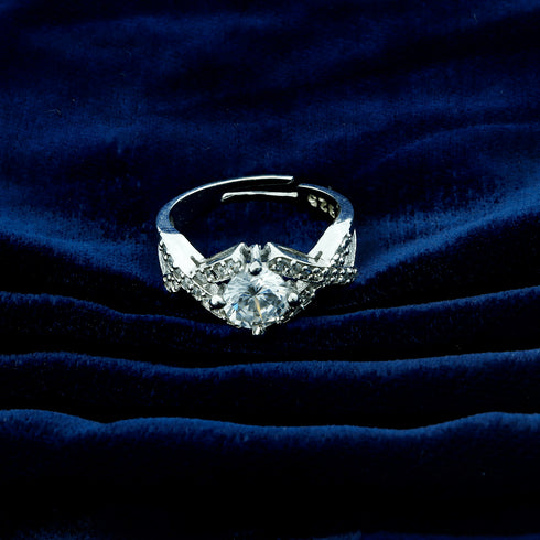 Infinity Love 925 Silver Ring With AD