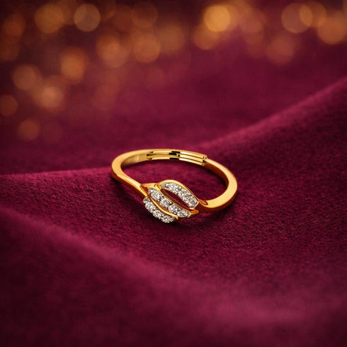 Hallmark Silver Love Band Minimal Gold Plated Ring